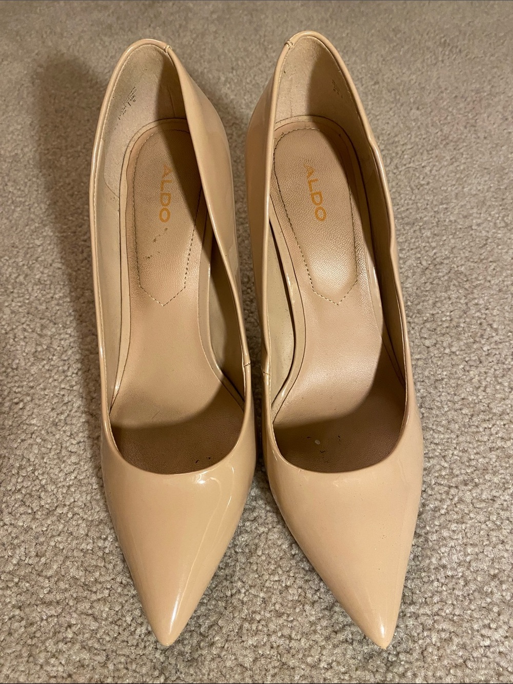 Aldo 'Stessy' Nude Patent Heels